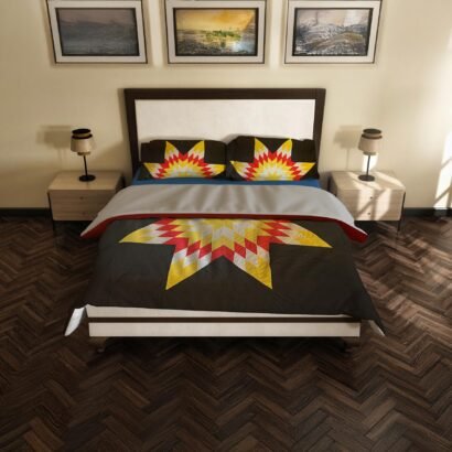 Calgary-Flames-Star-Blanket-Palette-Bedroom-Set