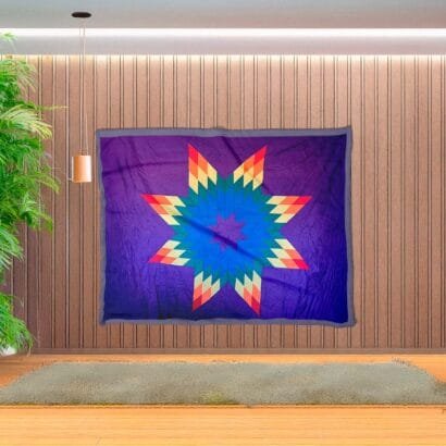 Rainbow-Star-Blanket-Wall-Blanket