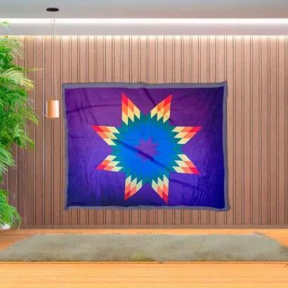 Rainbow-Star-Blanket-Wall-Blanket