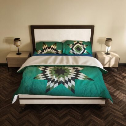 Sage-Star-Blanket-Bed-Front-view